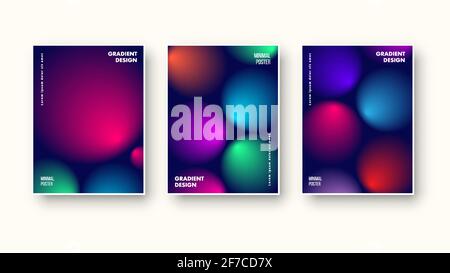 Blurred colorful rounds on dark background vector illustration. Stock Vector