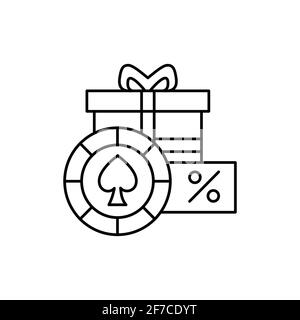 Bonus olor line icon. Pictogram for web page, mobile app, promo. UI UX GUI design element. Editable stroke. Stock Vector