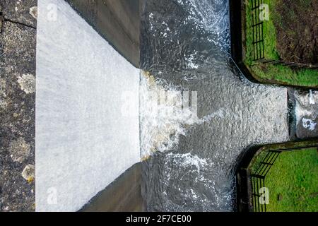 Down the spillway Stock Photo