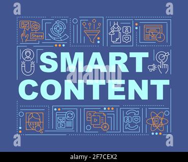 Smart content word concepts banner Stock Vector