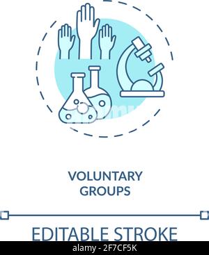 Voluntary groups concept icon Stock Vector