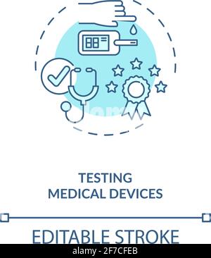 Testing medical devices concept icon Stock Vector