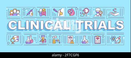 Clinical trials word concepts banner Stock Vector