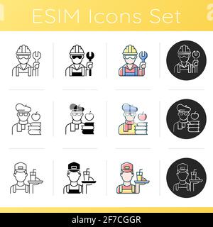 Social classification icons set Stock Vector