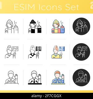 Social groups icons set Stock Vector