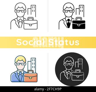 White collar worker icon Stock Vector
