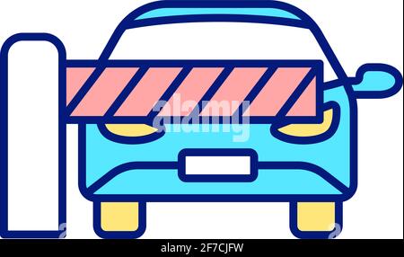 Checkpoint RGB color icon Stock Vector