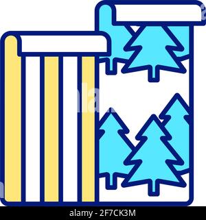 Eco-friendly wallpaper RGB color icon Stock Vector