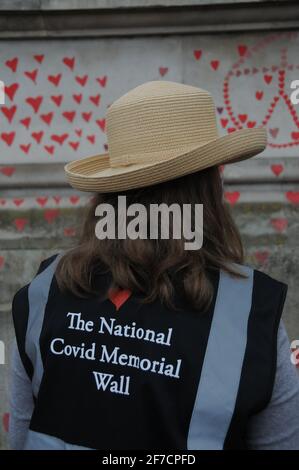 The Making of London's National Covid Memorial. Stock Photo