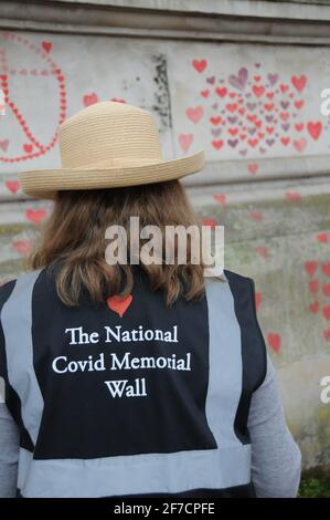 The Making of London's National Covid Memorial. Stock Photo