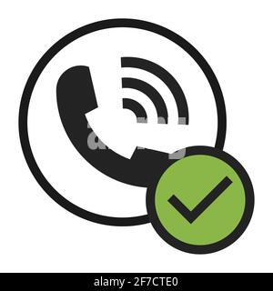 Flat ringing phone phone isolated on white background. Vector illustration . Stock Vector