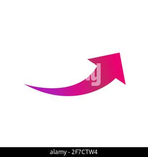 Arrow flat web icon isolated on white background. Modern vector illustration . Stock Vector