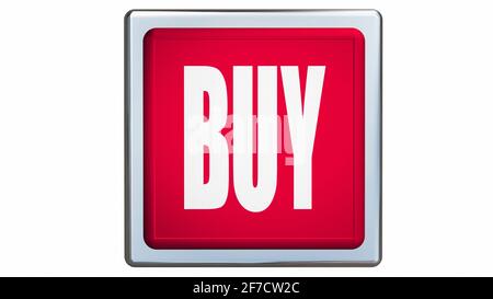 red button with word 'buy' Stock Photo