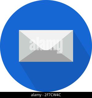 Mail, e-mail icon, symbol on color background. Vector isolated design . Stock Vector