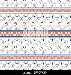Artistic ornamental vector seamless ditsy pattern design. Creative oriental floral motifs repeating texture background for printing and textile Stock Vector