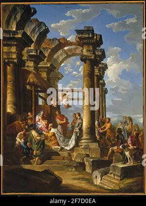 Adoration of the Magi - Giovanni Paolo Panini Stock Photo - Alamy