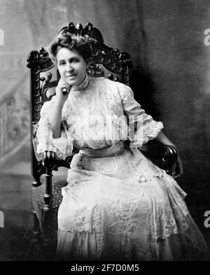 Mary Church Terrell. Portrait of the civil rights activist and journalist, Mary Church Terrell (b.  Mary Eliza Church; 1863-1954), c.1890-1900. Terrell was one of the first African American women to earn a college degree. Stock Photo