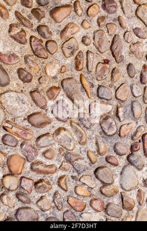 Background of a path made of pebbles Stock Photo