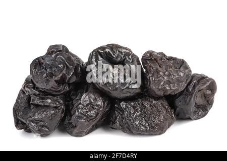 Dried fruits plums isolated on white background Stock Photo