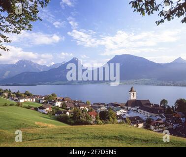 St.Wolfgang im Salzkammergut on Wolfgangsee Lake, Salzkammergut, Upper Austria, Republic of Austria Stock Photo