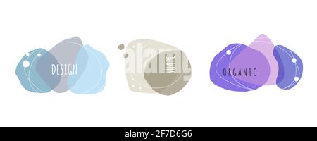 Abstract hand drawn shapes. Set of geometric frames, banners. Vector illustration Stock Vector