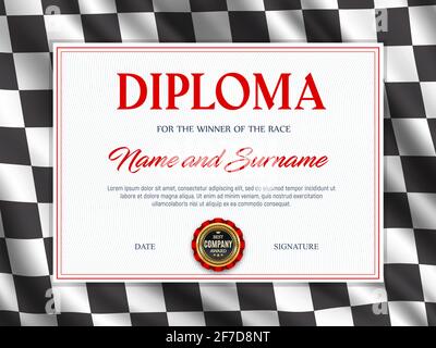 Car racing certificate diploma template, rally sport championship ...