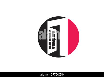 door logo design inspiration. Vector real estate business logo. Stock Vector