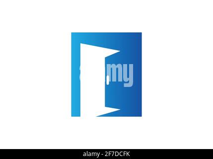 door logo design inspiration. Vector real estate business logo. Stock Vector