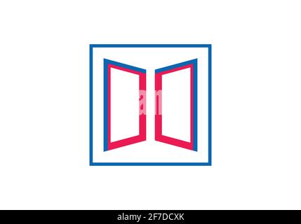 door logo design inspiration. Vector real estate business logo. Stock Vector