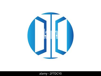 door logo design inspiration. Vector real estate business logo. Stock Vector