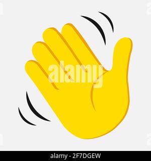 Hand icon for invite in Clubhouse social network. Stock Vector