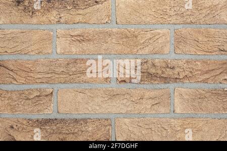 Background from the texture of a beautiful brown brick Stock Photo