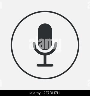 Clubhouse microphone. Audio Chat invite. Stock Vector