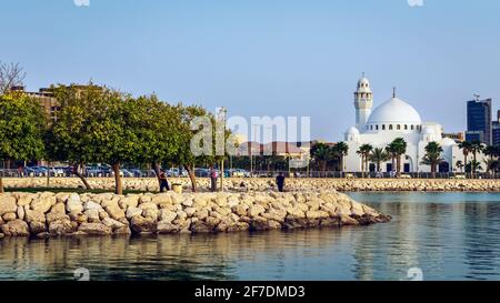 Wonderful Morning view in Al khobar Corniche - Al- Khobar, Saudi Arabia.02-APRIL-2021. Stock Photo