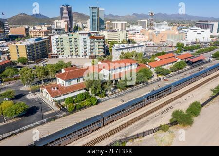 Amtrak Tucson Station, Arizona, AZ, USA Stock Photo