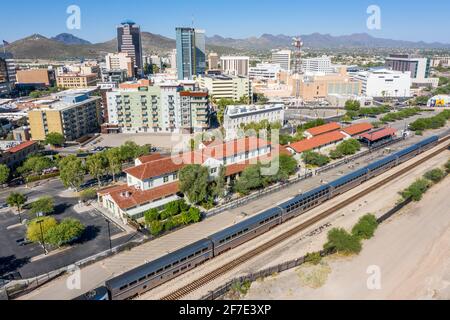 Amtrak Tucson Station, Arizona, AZ, USA Stock Photo