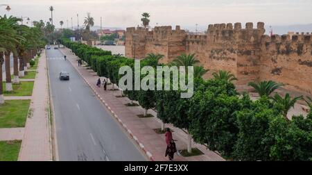 Taroudant is a city in Morocco, known as the 'Grandmother of Marrakech', because it looks like a smaller Marrakech with its surrounding ramparts Stock Photo