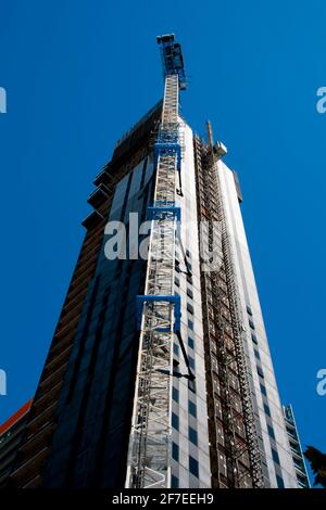 Construction of a Skyscraper Building Stock Photo