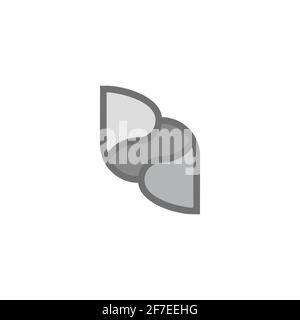 letter pd motion paper fold symbol logo vector Stock Vector