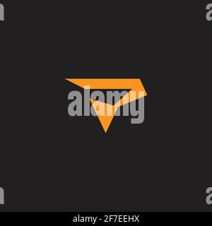 letter p fast motion geometric design sporty concept logo Stock Vector