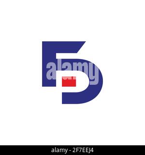 letter fc linked geometric simple flat line logo vector Stock Vector