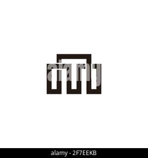 letter mn overlapping line infinity design logo vector Stock Vector