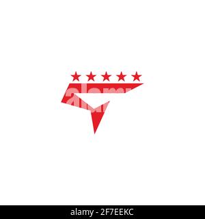 letter q motion star geometric simple logo vector Stock Vector
