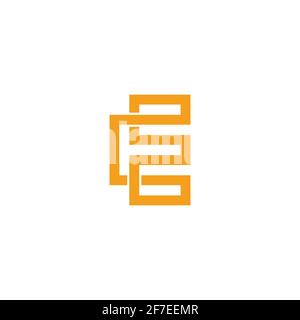 letter ce linked infinity line overlapping logo vector Stock Vector