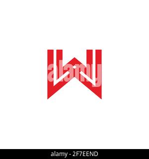 letter wx simple stripes geometric logo vector Stock Vector