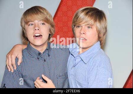 Actor's Cole Sprouse and Dylan Sprouse attends arrivals for the 6th annual Teen Vogue Young Hollywood Party at Los Angeles County Museum of Art on September 18, 2008 in Los Angeles, California. Credtit: Jared Milgrim Stock Photo