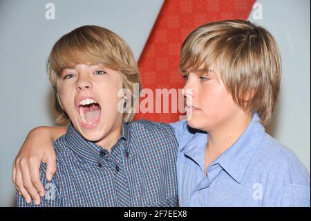 Actor's Cole Sprouse and Dylan Sprouse attends arrivals for the 6th annual Teen Vogue Young Hollywood Party at Los Angeles County Museum of Art on September 18, 2008 in Los Angeles, California. Credtit: Jared Milgrim Stock Photo