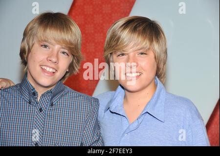 Actor's Cole Sprouse and Dylan Sprouse attends arrivals for the 6th annual Teen Vogue Young Hollywood Party at Los Angeles County Museum of Art on September 18, 2008 in Los Angeles, California. Credtit: Jared Milgrim Stock Photo