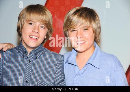 Actor's Cole Sprouse and Dylan Sprouse attends arrivals for the 6th annual Teen Vogue Young Hollywood Party at Los Angeles County Museum of Art on September 18, 2008 in Los Angeles, California. Credtit: Jared Milgrim Stock Photo