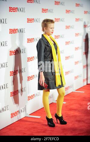 Actress Sofia Vassilieva attends arrivals for the 6th annual Teen Vogue Young Hollywood Party at Los Angeles County Museum of Art on September 18, 2008 in Los Angeles, California. Credtit: Jared Milgrim Stock Photo